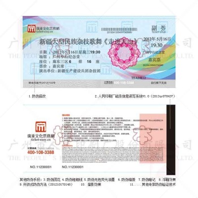 gross paper printed Exhibition fair tickets printing with anti fake function